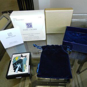 Vintage Y2K ESTEE LAUDER Capricorn By ERTE Art Deco Lucidity Powder Compact
